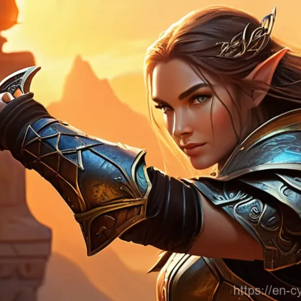 사이퍼즈 팬아트 이벤트 - **Prompt:** "A vibrant, stylized digital painting of a popular female fantasy game character in a dy...